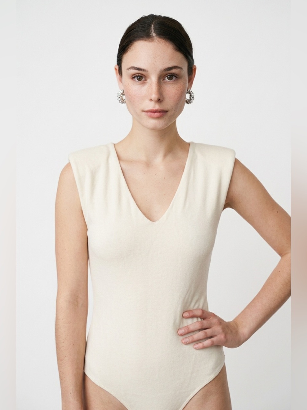 Padded Shoulder  body suit